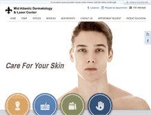 Tablet Screenshot of midatlanticdermatology.org